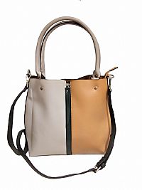 ΓΥΝΑΙΚΕΙΑ ΤΣΑΝΤΑ ΧΕΙΡΟΣ ΔΙΧΡΩΜΗ  ΜΠΕΖ-ΚΑΦΕ