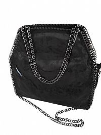 ΓΥΝΑΙΚΕΙΑ ΤΣΑΝΤΑ ΩΜΟΥ ΧΕΙΡΟΣ ΜΑΥΡΗ ΜΕ ΑΛΥΣΙΔΕΣ ΑΣΗΜΙ