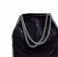 ΓΥΝΑΙΚΕΙΑ ΤΣΑΝΤΑ ΩΜΟΥ ΧΕΙΡΟΣ ΜΑΥΡΗ ΜΕ ΑΛΥΣΙΔΕΣ ΑΣΗΜΙ