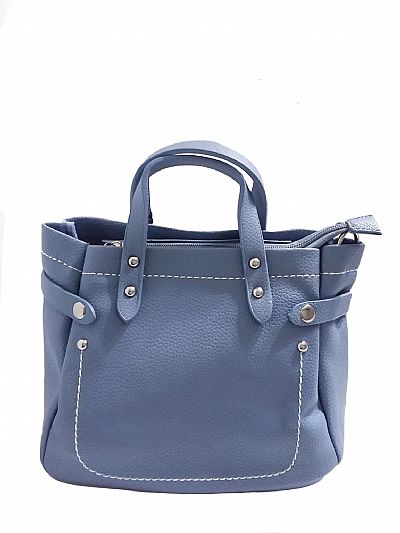 ΓΥΝΑΙΚΕΙΑ ΤΣΑΝΤΑ ΧΕΙΡΟΣ ΓΑΛΑΖΙΑ ΜΕ ΛΕΥΚΗ ΔΙΑΚΟΣΜΗΤΙΚΗ ΡΑΦΗ