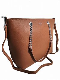 ΓΥΝΑΙΚΕΙΑ ΤΣΑΝΤΑ ΩΜΟΥ ΚΑΦΕ ΧΡΏΜΑ ΜΕ ΑΣΗΜΙ ΑΛΥΣΙΔΕΣ