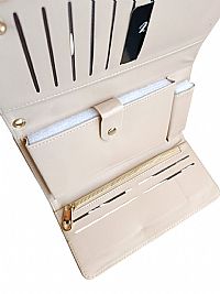 ΓΥΝΑΙΚΕΙΟ ΠΟΡΤΟΦΟΛΙ ΜΕΓΑΛΟ ΜΕ ΘΗΚΗ ΓΙΑ ΚΙΝΗΤΟ ΚΑΙ ΚΡΑΓΙΟΝ ΜΠΕΖ