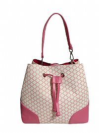 ΓΥΝΑΙΚΕΙΑ ΤΣΑΝΤΑ ΩΜΟΥ ΔΙΧΡΩΜΗ ΛΕΥΚΟ ΡΟΖ