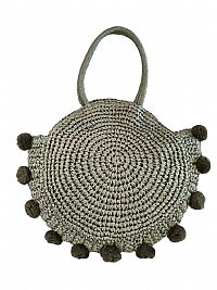 ΓΥΝΑΙΚΕΙΑ ΨΑΘΙΝΗ ΤΣΑΝΤΑ ΩΜΟΥ ΠΡΑΣΙΝΗ ΜΕ ΔΙΑΚΟΣΜΗΤΙΚΑ ΦΟΥΝΤΑΚΙΑ