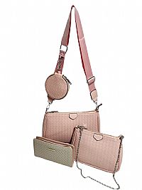 ΣΕΤ ΓΥΝΑΙΚΕΙΑ ΤΣΑΝΤΑ ΧΙΑΣΤΙ*ΒΡΑΔΙΝΟ ΤΣΑΝΤΑΚΙ*ΠΟΡΤΟΦΟΛΙ ΡΟΖ ΧΡΩΜΑ