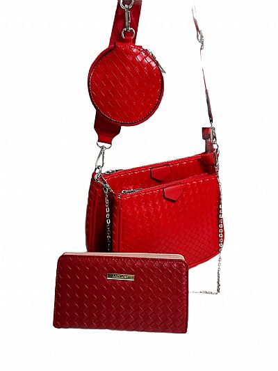 ΣΕΤ ΓΥΝΑΙΚΕΙΑ ΤΣΑΝΤΑ ΧΙΑΣΤΙ*ΒΡΑΔΙΝΟ ΤΣΑΝΤΑΚΙ*ΠΟΡΤΟΦΟΛΙ ΚΟΚΚΙΝΟ ΧΡΩΜΑ