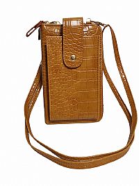 ΓΥΝΑΙΚΕΙΟ ΤΣΑΝΤΑΚΙ ΧΙΑΣΤΙ  ΜΕ ΘΗΚΗ ΓΙΑ ΚΙΝΗΤΟ ΚΑΦΕ ΧΡΩΜΑ SNAKE LEATHER