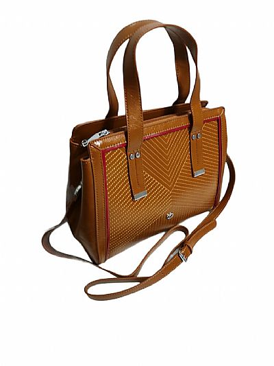 ΓΥΝΑΙΚΕΙΑ ΤΣΑΝΤΑ ΩΜΟΥ ΚΑΦΕ ΤΑΜΠΑ ΜΕ ΚΟΚΚΙΝΗ ΛΕΠΤΟΜΕΡΕΙΑ