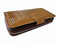 ΓΥΝΑΙΚΕΙΟ ΠΟΡΤΟΦΟΛΙ ΔΕΡΜΑΤΙΝΟ  ΚΙΤΡΙΝΟ ΧΡΩΜΑ ΜΕ ΧΡΩΜΑΤΙΣΤΟ ΕΣΩΤΕΡΙΚΟ