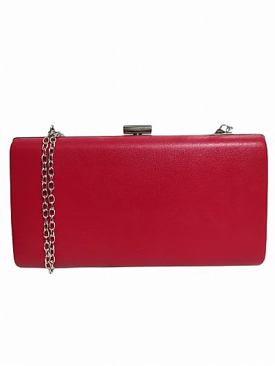 ΒΡΑΔΙΝΟΣ CLUTS ΦΑΚΕΛΟΣ ΜΕ ΑΣΗΜΙ ΑΛΥΣΙΔΑ ΚΟΚΚΙΝΟ ΧΡΩΜΑ