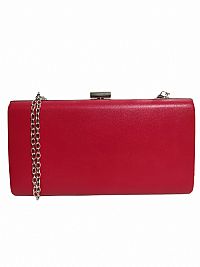 ΒΡΑΔΙΝΟΣ CLUTS ΦΑΚΕΛΟΣ ΜΕ ΑΣΗΜΙ ΑΛΥΣΙΔΑ ΚΟΚΚΙΝΟ ΧΡΩΜΑ