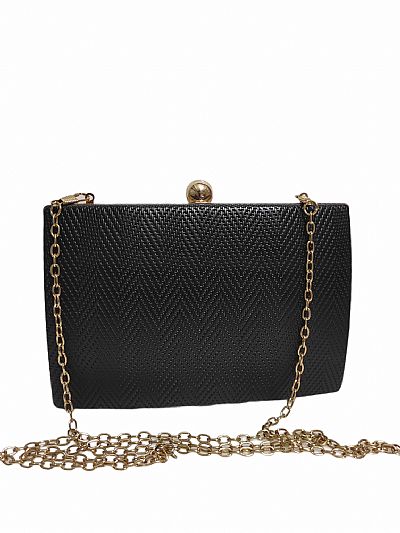 ΓΥΝΑΙΚΕΙΟΣ ΒΡΑΔΙΝΟΣ ΜΑΥΡΟΣ ΦΑΚΕΛΟΣ CLUTS ΜΕ ΧΡΥΣΗ ΑΛΥΣΙΔΑ