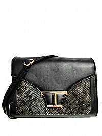 ΓΥΝΑΙΚΕΙΑ ΤΣΑΝΤΑ ΧΙΑΣΤΙ ΜΑΥΡΗ ΜΕ SNAKE LEATHER MOTIBO