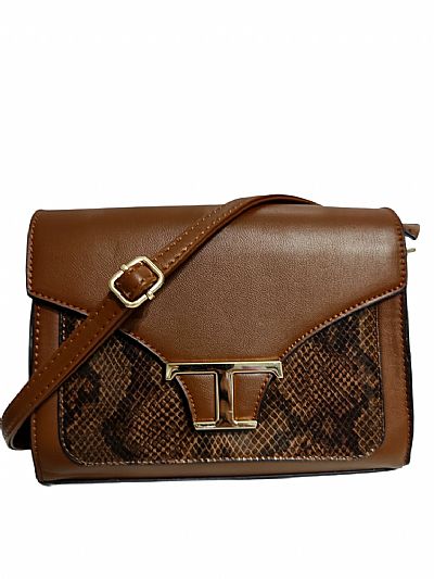 ΓΥΝΑΙΚΕΙΑ ΤΣΑΝΤΑ ΧΙΑΣΤΙ ΚΑΦΕ ΜΕ SNAKE LEATHER MOTIBO