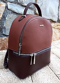 ΓΥΝΑΙΚΕΙΟ ΣΑΚΙΔΙΟ DAVID JONES ΔΙΧΡΩΜΟ ΚΑΦΕ 