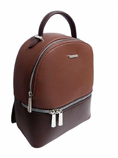 ΓΥΝΑΙΚΕΙΟ ΣΑΚΙΔΙΟ DAVID JONES ΔΙΧΡΩΜΟ ΚΑΦΕ 