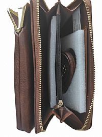 ΓΥΝΑΙΚΕΙΟ ΤΣΑΝΤΑΚΙ  ΜΕ ΘΗΚΗ ΓΙΑ ΤΟ ΚΙΝΗΤΟ ΣΚΟΥΡΟ ΚΑΦΕ ΧΡΩΜΑ ΜΕ ΚΛΙΠ