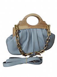 ΓΥΝΑΙΚΕΙΑ ΤΣΑΝΤΑ ΧΕΙΡΟΣ-ΧΙΑΣΤΙ ΓΑΛΑΖΙΑ ΜΕ ΞΥΛΙΝΕΣ ΛΑΒΕΣ